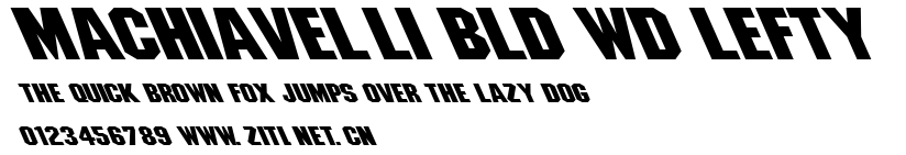 Machiavelli Bld Wd Lefty.ttf字體轉換器圖片
