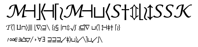 MachadoMathSymbolSSK.ttf字體轉換器圖片