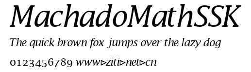 MachadoMathSSK.ttf字體轉換器圖片