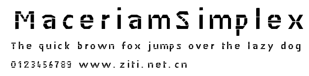 MaceriamSimplex.ttf字體轉換器圖片