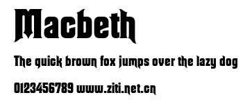 Macbeth.ttf字體轉換器圖片