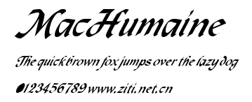 MacHumaine.ttf字體轉換器圖片