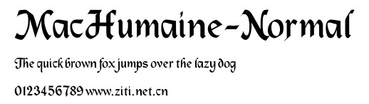 MacHumaine-Normal.ttf字體轉換器圖片