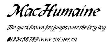 MacHumaine.ttf字體轉換器圖片