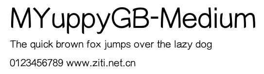 MYuppyGB-Medium.ttf字體轉換器圖片