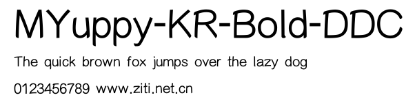 MYuppy-KR-Bold-DDC.ttf字體轉換器圖片