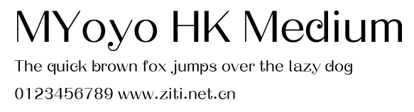 MYoyo HK Medium.ttf字體轉換器圖片
