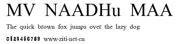 MV NAADHu MAA.ttf字體轉換器圖片