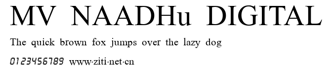 MV NAADHu DIGITAL.ttf字體轉換器圖片