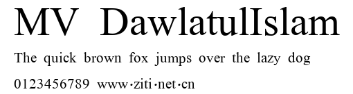 MV DawlatulIslam.ttf字體轉換器圖片