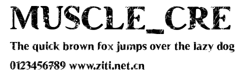 MUSCLE_CRE.ttf字體轉換器圖片