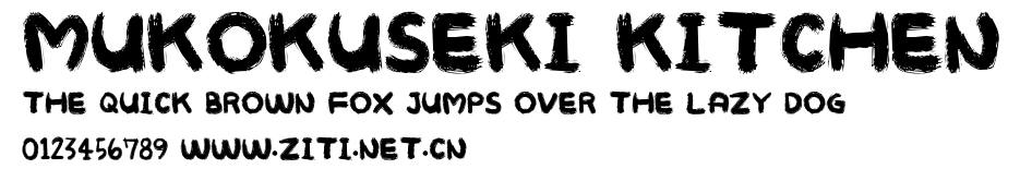 MUKOKUSEKI KITCHEN.ttf字體轉換器圖片