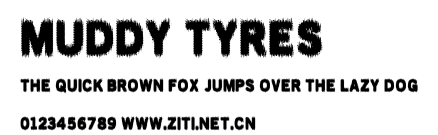 MUDDY TYRES.ttf字體轉換器圖片