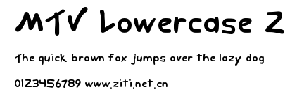 MTV Lowercase 2.ttf字體轉換器圖片