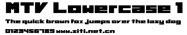 MTV Lowercase 1.ttf字體轉換器圖片