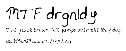 MTF drgnldy.ttf字體轉換器圖片