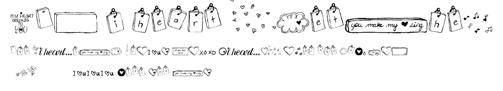MTF i heart Sketches.ttf字體轉換器圖片