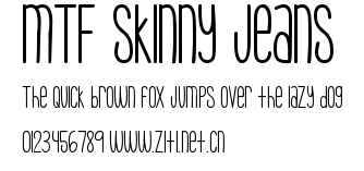 MTF Skinny Jeans.ttf字體轉換器圖片