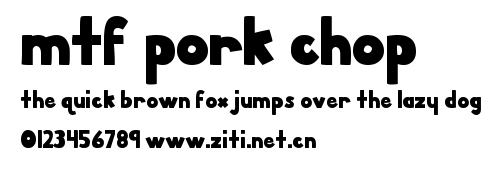 MTF Pork Chop.ttf字體轉換器圖片