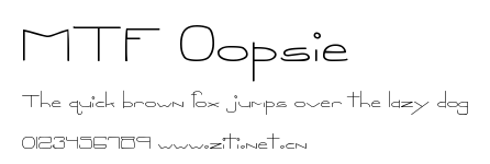 MTF Oopsie.ttf字體轉換器圖片