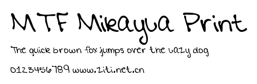 MTF Mikayla Print.ttf字體轉換器圖片