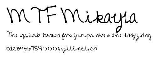 MTF Mikayla.ttf字體轉換器圖片