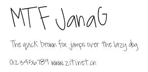 MTF JanaG.ttf字體轉換器圖片