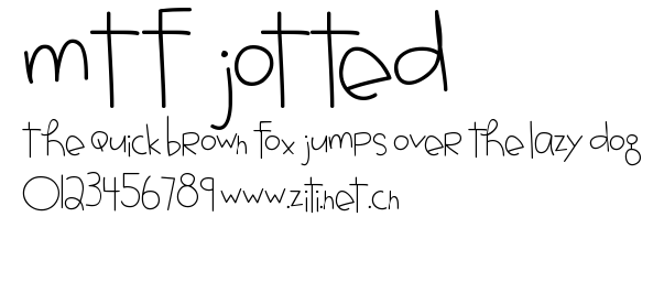 MTF Jotted.ttf字體轉換器圖片