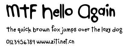 MTF Hello Again.ttf字體轉換器圖片