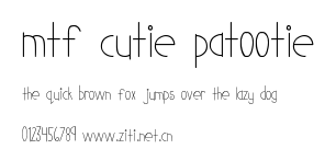 MTF Cutie Patootie.ttf字體轉換器圖片
