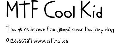 MTF Cool Kid.ttf字體轉換器圖片