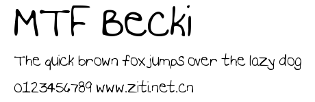 MTF Becki.ttf字體轉換器圖片