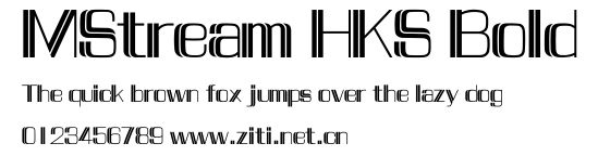 MStream HKS Bold.ttf字體轉換器圖片