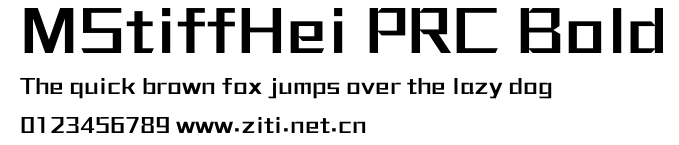 MStiffHei PRC Bold.ttf字體轉換器圖片