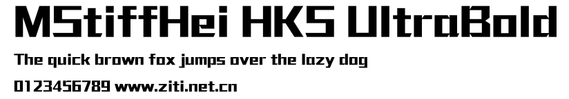MStiffHei HKS UltraBold.ttf字體轉換器圖片