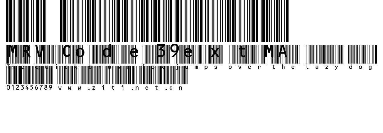 MRV Code39extMA.ttf字體轉換器圖片