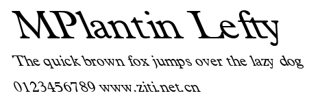 MPlantin Lefty.ttf字體轉換器圖片