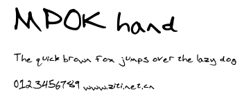 MPOK hand.ttf字體轉換器圖片