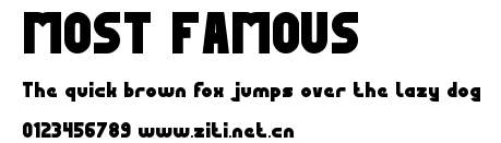 MOST FAMOUS.ttf字體轉換器圖片