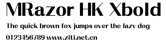 MRazor HK Xbold.ttf字體轉換器圖片