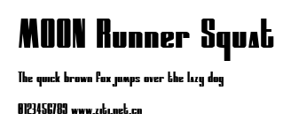 MOON Runner Squat.ttf字體轉換器圖片