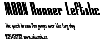 MOON Runner Leftalic.ttf字體轉換器圖片
