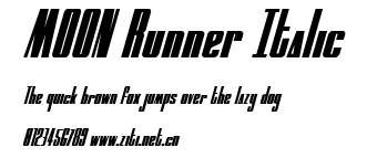 MOON Runner Italic.ttf字體轉換器圖片