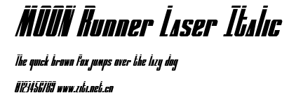 MOON Runner Laser Italic.ttf字體轉換器圖片