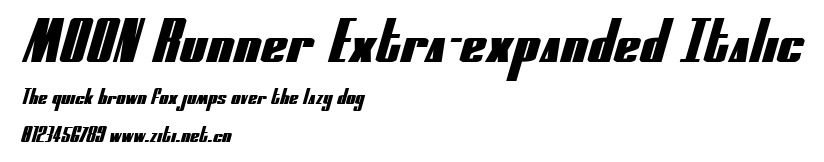 MOON Runner Extra-expanded Italic.ttf字體轉換器圖片