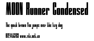 MOON Runner Condensed.ttf字體轉換器圖片