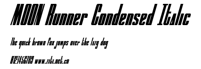 MOON Runner Condensed Italic.ttf字體轉換器圖片