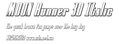 MOON Runner 3D Italic.ttf字體轉換器圖片