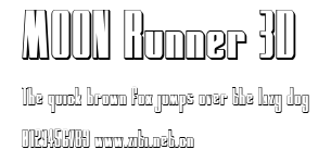 MOON Runner 3D.ttf字體轉換器圖片