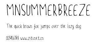 MNSUMMERBREEZE.ttf字體轉換器圖片